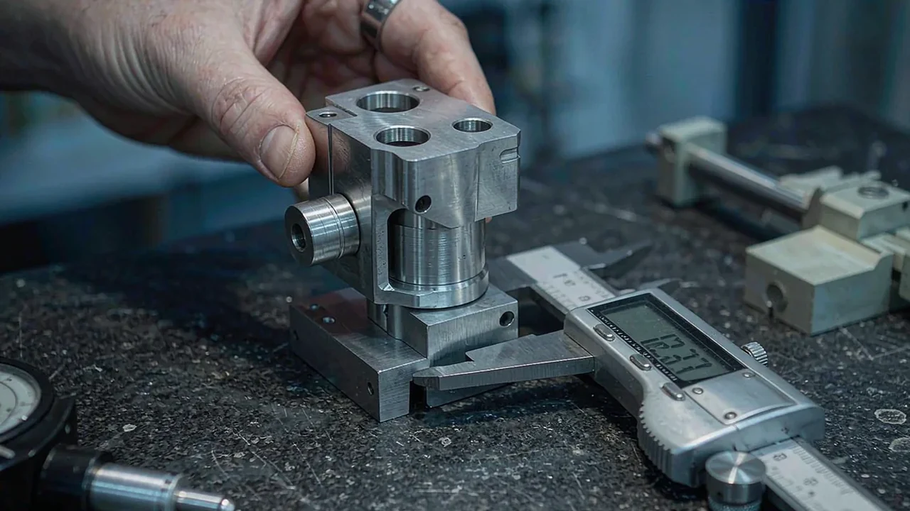 Dimensional inspection of a machined part