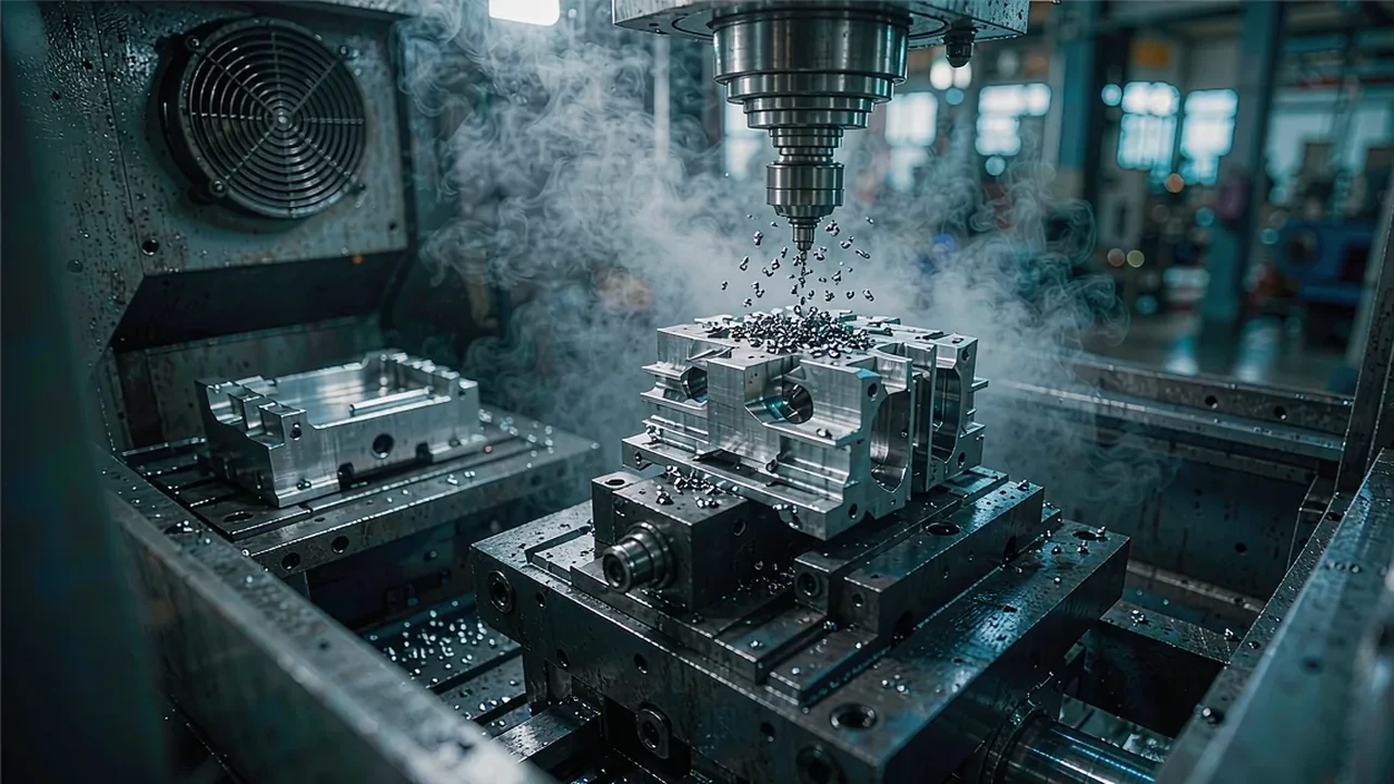 CNC machining and prototype manufacturing concept visual